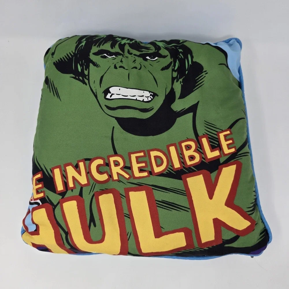 Marvel Comics Superhero Plush Throw Pillows 12x12 Lot Of 3‎ Hulk Thor Iron Man